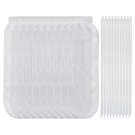 AEVXKHI 30 Pieces Washing Machine Lint Traps and Cable Ties Set, 10PC Nylon Mesh Laundry Hose Filter Drain Catcher for Discharge Hoses and 20PCS Cable Ties fits Most Washing Machines