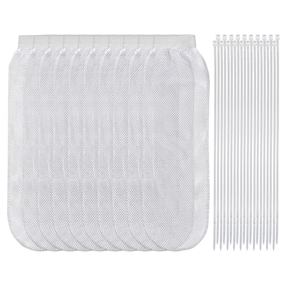 AEVXKHI 30 Pieces Washing Machine Lint Traps and Cable Ties Set, 10PC Nylon Mesh Lint Trap for Discharge Hoses and 20 Cable Ties Fits Most Washing Machines