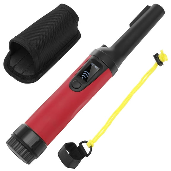 AEVXKHI 360 Degree Detection Handheld Pin Pointer Wand, Waterproof Metal Detector with Hanging Storage Bag, with LCD Screen for Outdoor Beach Treasure