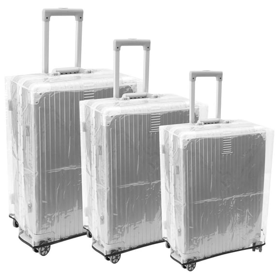 AEVXKHI 3PCS Luggage Covers, 20 24 28inch Clear PVC Suitcase Covers, Dustproof Luggage Cover Protector, Easy to Install Suitcase Cover Protectors, for Traveling Business Trip Vacation