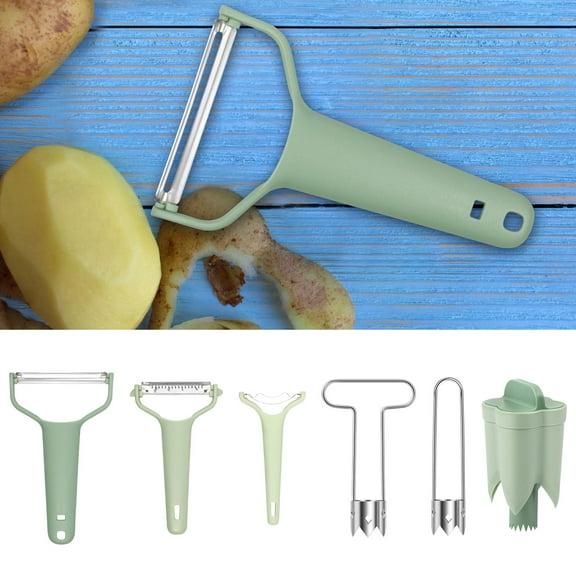 AEVXKHI 3PCS Pepper Seed Corer Remover with Peeler Set, Multifunctional Pepper Seed Remover, Household Pepper Corer Seed Remover Tool, for Pear Tomato Pepper Corer