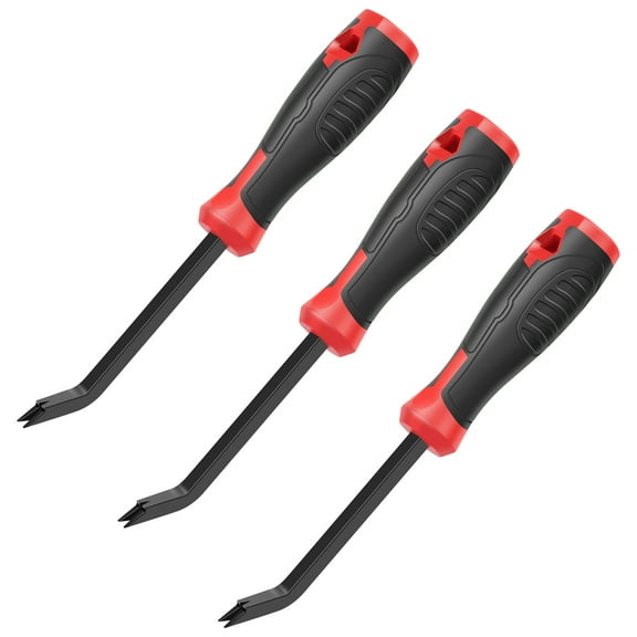 AEVXKHI 3PCS Staple Remover, Heavy Duty Staple Remover Tool with Nonslip Grip, Upholstery Nail Remover Stapler Puller Lifter for Carpet, Wood, Floor, Furniture, Construction