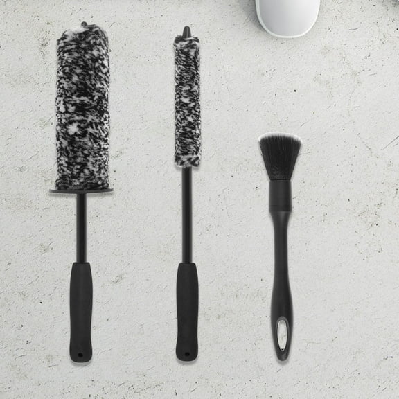 AEVXKHI 3PCS Wheel Brush Kits, Soft Wheel and Rim Brush, Flexible Car Detailing Brush, Efficient Wheel Cleaning Kit, Practical Rim Cleaning Kit for Wheels and Tires Cleaning