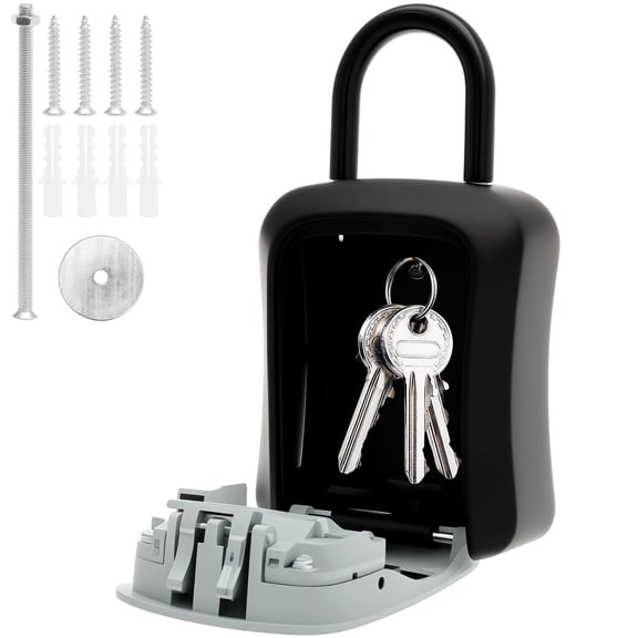 AEVXKHI 4 Digit Combination Key Storage Box, Wall Mounted Access Card Hider Box, Waterproof Outdoor Security Password Access Card Safe for Outside Home