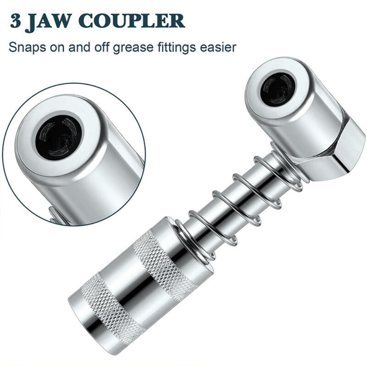 AEVXKHI 4PCS 90 Degree Grease Coupler with Sleeve 30004500PSI 90