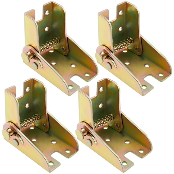 AEVXKHI 4PCS Heavy Duty Folding Hinge with Lock, 90 Degree Self Locking Folding Hinge for Table Legs Worktables Laundry Garage Boats Beds Furniture