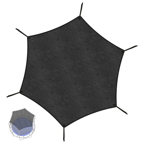 AEVXKHI 6 Pole Breathable Trampoline Sun Protection Cover, Foldable Trampoline Sun Protection Net, Enduring Springboard Canopy Cover for Playground