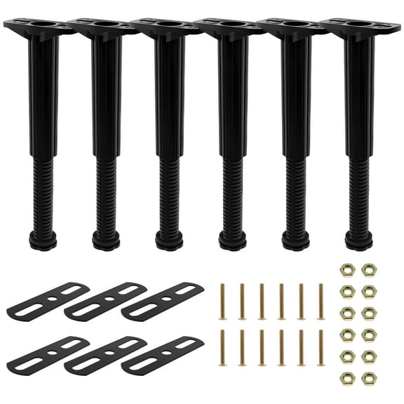 AEVXKHI 6PCS Bed Frame Support Leg, Plastic Frame Centre Slats Support Leg, Height Adjustable Bed Frame Support Foot, Thickened Frame Support Strut Effective Protection Bed Support Legs for Bed