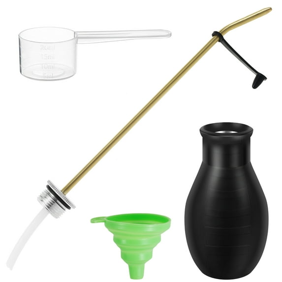 AEVXKHI 6PCS Diatomaceous Earth Duster Rubber, Garden Powder Applicator with Long Brass Tube, Removable Bulb Duster Sprayer, Practical Powder Duster for Hotels Nursing Homes