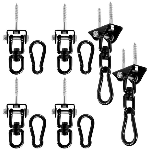 AEVXKHI 6PCS Swing Hangers, Stainless Steel Swing Hanging Hardware, 360° Swivel Hammock Chair Hardware Bear 1000lbs for Porch Playground Yoga Heavy Bag