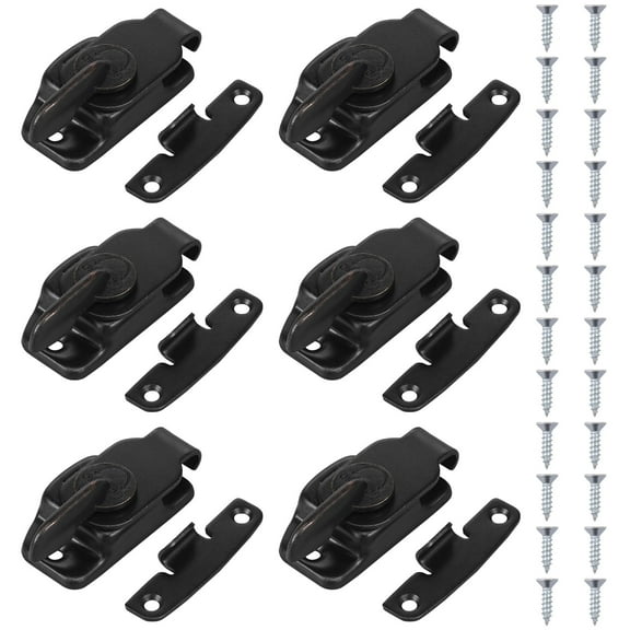 AEVXKHI 6PCS Table Leaf Latch Iron Dining Table Lock with Mounting Screw, Leaf Latch Hardware for Cabinet Door Fence Wall