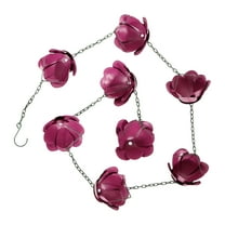 AEVXKHI 7.38FT Rain Chains, Large Lotus Rain Chain for Gutters, Decorative Rain Catcher Chain with 8 Cups, Adjustable Rain Catcher Chain for Outside, Replacement Downspout for Eaves, Drainage