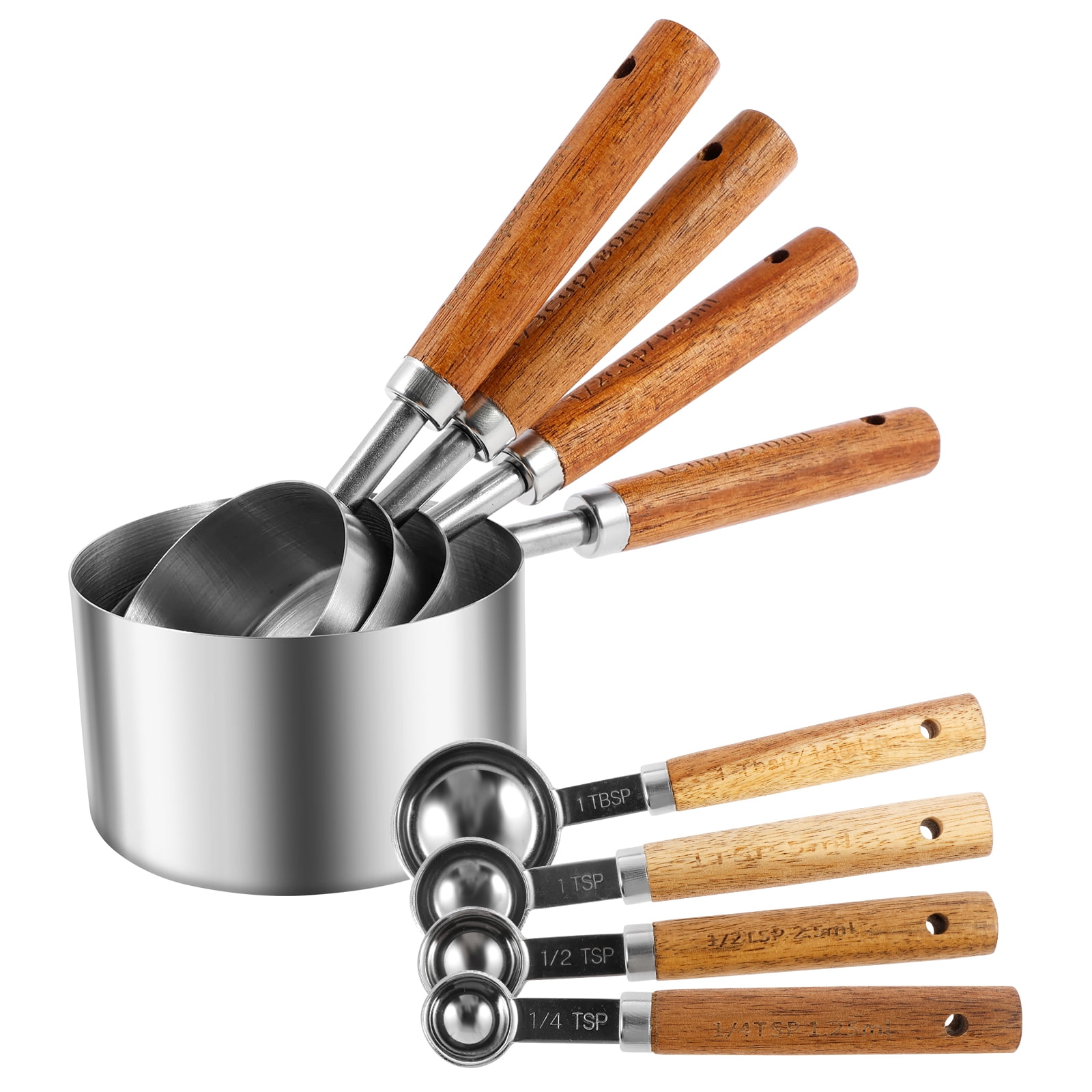 8PCS Measuring Cups and Spoons Set
