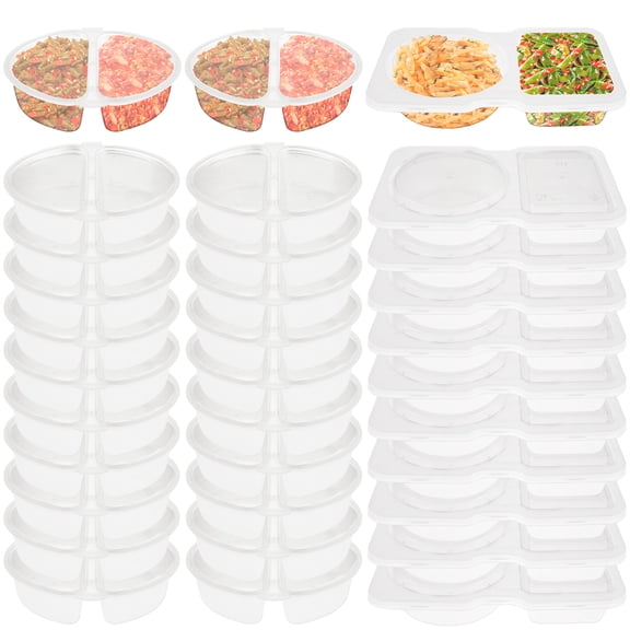 AEVXKHI 90PCS 100ml and 130ml Double Condiment Containers, 2 Compartment Snack Container, Clear Sauce Containers Portion Cups with Lids for Sauce Snack Salad