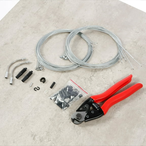 AEVXKHI 96PCS Bike Brake Cable Kit, Bike Brake Cable Housing Kit, Stainless Steel Bicycle Cable Cutter, Sturdy Bike Transmission Line Cable Kit for Road Mountain Bicycle