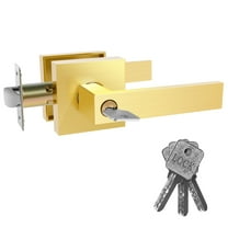 AEVXKHI Aluminium Alloy Entry Door Handle Set With Keys High Security Adjustable Latch Exterior Door Lever Set Simple Style Exterior Door Knobs Set for Hallway Office