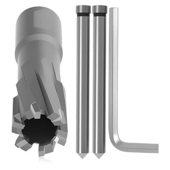 AEVXKHI Annular Cutter for Most Drill, Presses High Hardness Steel Annular Drill Bit with Pilot Pins Wrench for Cutting Stainless Steel Iron