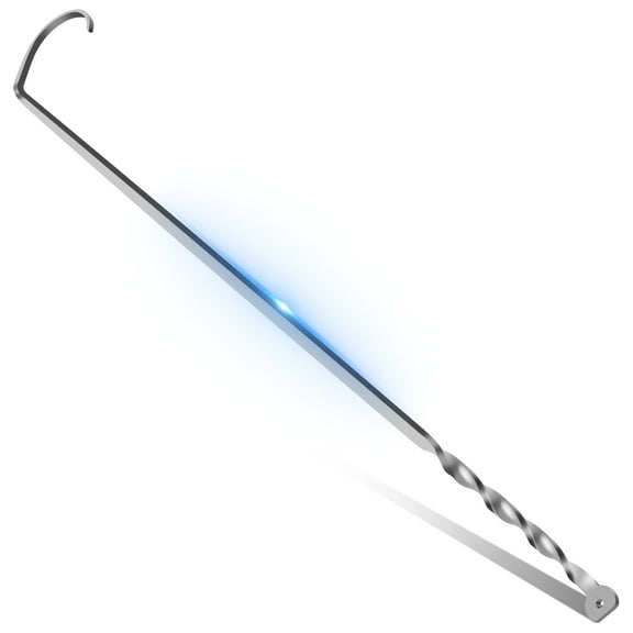 AEVXKHI BBQ Food Flipper, Stainless Steel Meat Flipper Hook, Heat Resistant BBQ Turner Hooks, Pigtail Food Flipper, Barbecue Meat Turner Hook for Cooking Grilling Meat