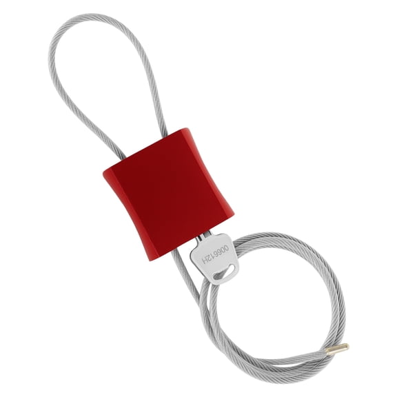 AEVXKHI Cable Lock, 3.28FT/1m Adjustable Steel Cable Padlock with Key, Aluminum Locks Housing PVC Coated for Bike, Gate, Locker Home and Storage and Outdoor Gear