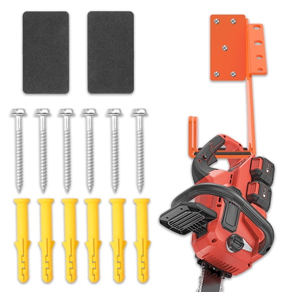 AEVXKHI Carbon Steel Chainsaw Hanger, Wall Mounted Chainsaw Holder, Heavy Duty Chain Saw Hanger, High Load Bearing Capacity for Wrench