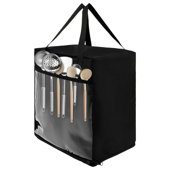 AEVXKHI Dustproof Ice Maker Cover, Oxford Cloth Ice Maker Machine Cover with PVC Side Pocket and Carrying Handle for Home Kitchen Outdoor Picnic