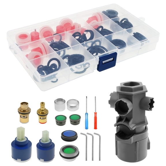 AEVXKHI Faucet Wrench Tool Set, 16 in 1 Multifunctional Faucet Wrench Compact Taps Spanner Tool, Universal Kitchen and Bathroom Spanner