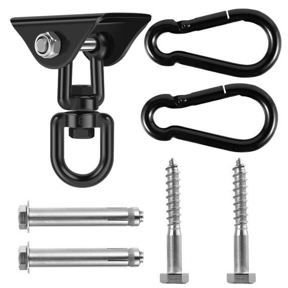 AEVXKHI Hammock Hanging Kit, Swing Ceiling Hook Snap Kits, Hammock Chair Hanging Hardware Kit, 360° Swivel 1100 lb Capacity, Porch Swing Mounting Hardware Boxing Bag for Tree Gym, Yoga, Seat