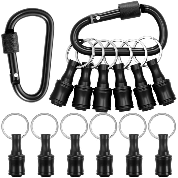 AEVXKHI Hex Shank Aluminum Bit Holders, Multipurpose Drill Bit Holder Key Chain, Solid Screwdriver Bit Holder Keychain