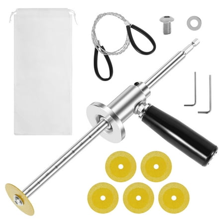 AEVXKHI Inside Pipe Cutter Set, Stainless Steel PVC Inside Cutter Tools Kit with 5 Blades, 7 Inch Adjustable Cutting Depth for PVC Plastic Pipe