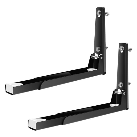 AEVXKHI Microwave Shelf, Foldable Microwave Wall Bracket Adjustable Stove Mounting Kit, Stainless Steel Wall Mount Shelf Easy to Install for Home Kitchens