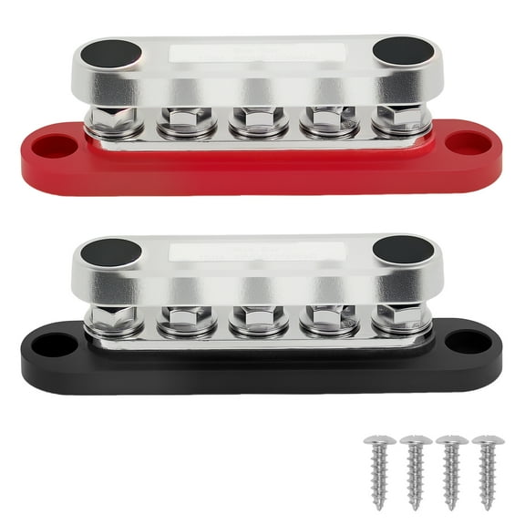 AEVXKHI Nylon Power Distribution Block, Reliable Connection Bus Bar Marine Simplify Wiring Battery Buss Bar Space Saving for Car