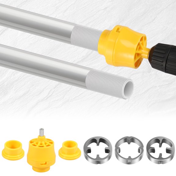 AEVXKHI PVC Thread Maker Tool for Electric Drill, Pipe Threader Kit with 3 Dies, Pipe Threader Plumbing Tool, Reusable Pipe Die Set for Professional Pipe Threaders