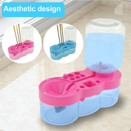 AEVXKHI Paint Brush Cleaner Water Circulation Paint Brush Cleaner Tool with Paint Tray Multifunctional Painting Supplies with Drain and Brush Holder for Acrylic Watercolor