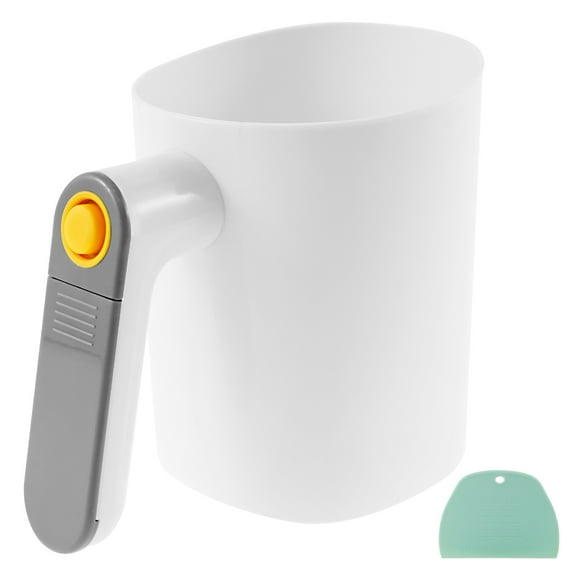 AEVXKHI Plastic Electric Flour Sifter with Ergonomical Handle, Large Capacity Button Control Automatic Flour Sieve, Battery Powered Low Noise Electric Flour Strainer for Kitchen