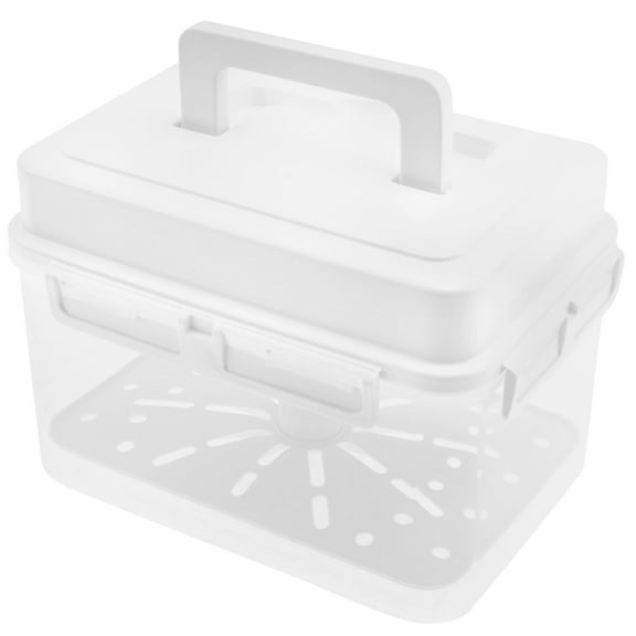 AEVXKHI 4L Plastic Press Fermentation Container with Hidden Handle Press Tray Design Clear Kimchi Press Container, Great Sealing Sauerkraut Press Container for Olives Black Cherries Jalapenos