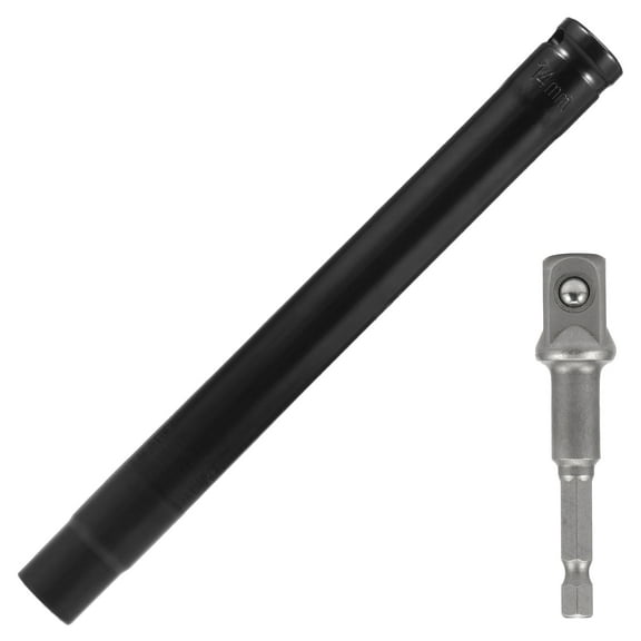 AEVXKHI Power Nut Driver, 9/16inch Nut Runner Hollow Socket with 1/2inch Connecting Rod, Long Bolt and Ductwork Power Nut Driver for Overhead Fastening