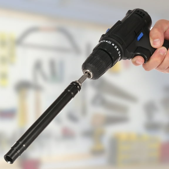 AEVXKHI Power Nut Driver 9/16inch Nut Runner Hollow Socket with 1/2inch Connecting Rod Long Bolt and Ductwork Power Nut Driver for Overhead Fastening