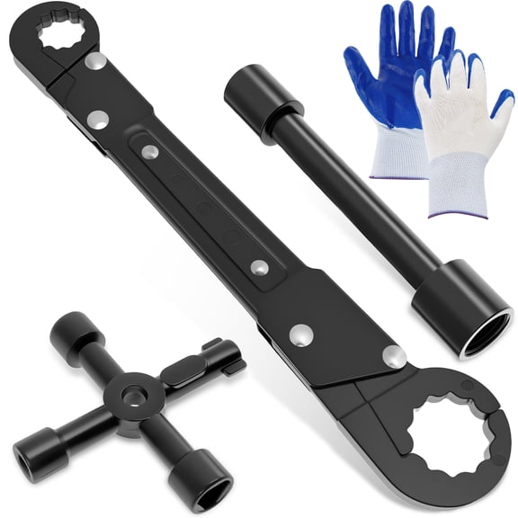 AEVXKHI Professional Plumbing Tool Kit, Versatile Plumbing Wrench Glove, for Electrical Water Gas Train Garden Hose Cabinet Elevator