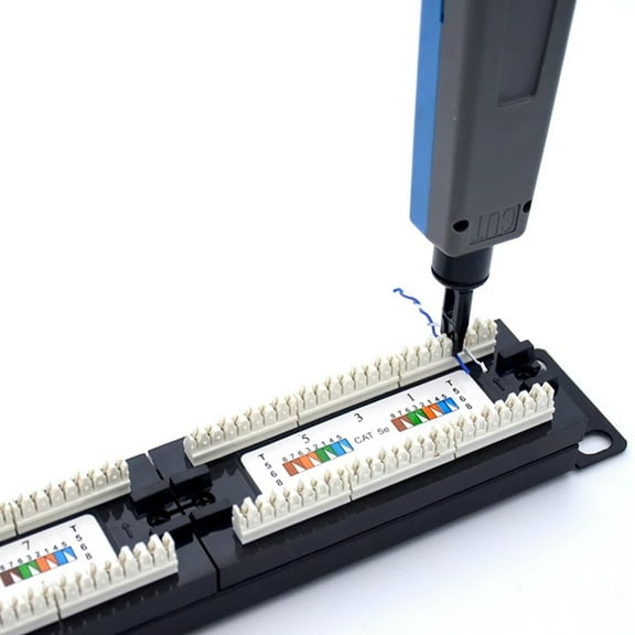 AEVXKHI Punch Down Tool with Wire Stripper, Steel Punch Down Impact Tool, Network Punch Down Tool Kit for Novice or Professional