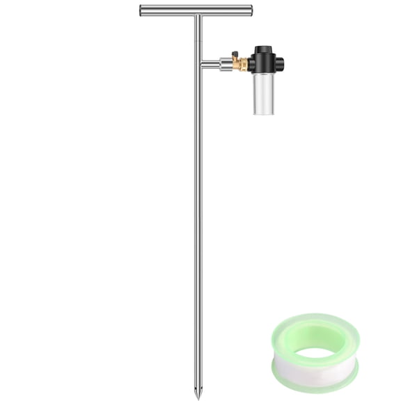 AEVXKHI Root Watering Tool, Stainless Steel Deep Root Irrigator, Precise Water Supply Tree Watering Wand with Four Outlet Holes for Tree