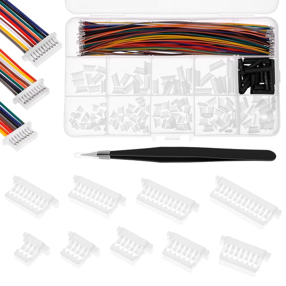AEVXKHI SH1.0 Connectors and Pre Crimped Cables for Bluetooth Modules, Precision Pre Crimped Cable and Connector Kit Compatible with Drone Flight Controller