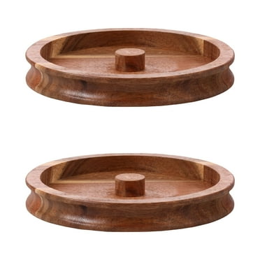 AEVXKHI Salt Rimmer Set, Wood Glass Rimmer, Compact Bar Glass Rimmer, Sugar and Salt Rimmer, Cocktail Rimmer Tray for Wide Cups up to 5.5 inches
