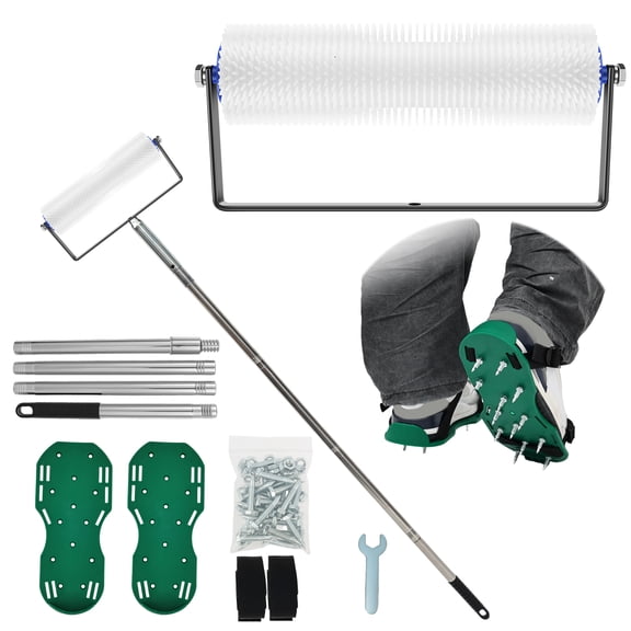 AEVXKHI Self Leveling Tool Kit with Long Handle, Multipurpose Easy Grip Cement Floor Leveling Tools, Simple Cleaning Epoxy Paint Tool for Concrete Epoxy Floor