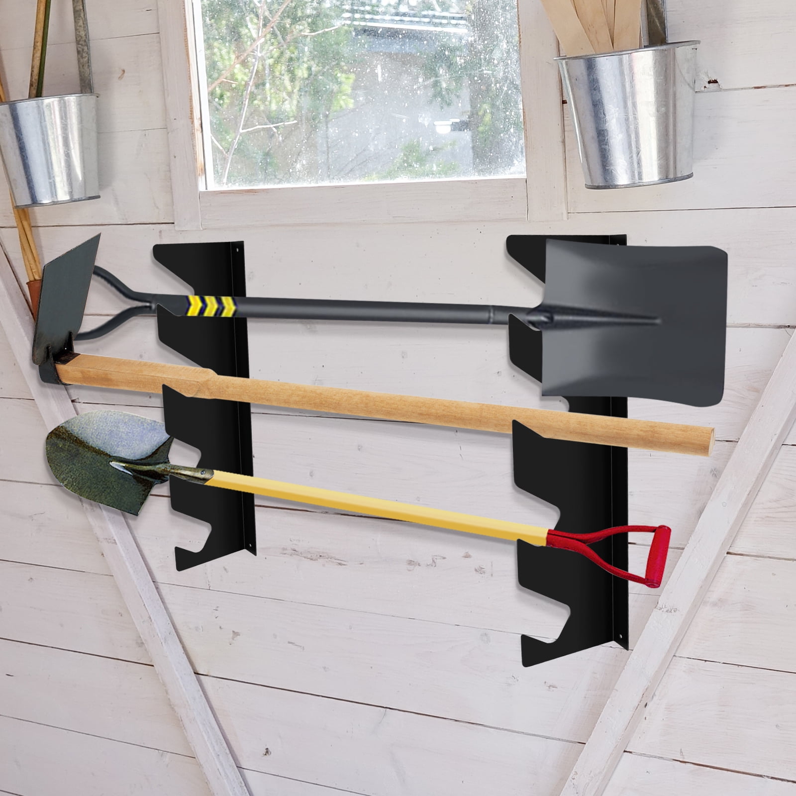Garage Organization Wall Hangers For Rakes And Shovels Shovel Rack