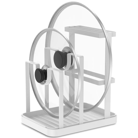 AEVXKHI Spoon Rest Pot Lid Holder Multifunctional Spoon Lid Holder Nonslip Pot Lid Organizer Practical Spoon and Lid Rest Reusable Spoon and Pan Lid Rest for Kitchens Countertop