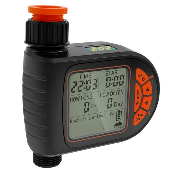 AEVXKHI Sprinkler Timer Programmable Water Timer with Rain Delay/Manual/Automatic Watering System, Digital Irrigation Timer Outdoor Water Timer for Garden Hose