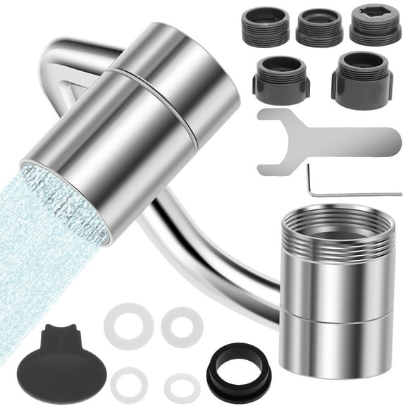 AEVXKHI Stainless Steel Faucet Extender, Adjustable 1080° Rotating Kitchen Sink Faucet Robotic Arm Universal for Home Kitchen