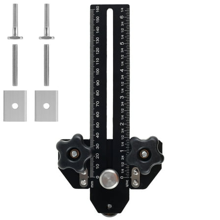 AEVXKHI Thin Rip Table Saw Jig, Aluminum Alloy Thin Rip Guide, Lightweight Table Saw Jig, Precise Double Scale Table Saw Jig Guide, Wear Resistant Table Saw Thin Rip Jig for Table Saw Band Saw
