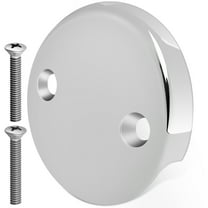 AEVXKHI Tub Overflow Drain Cover, Double Hole Bathtub Overflow Drain Cover with Screws, Tub Overflow Cover for Most Standard Bath Tub Drains