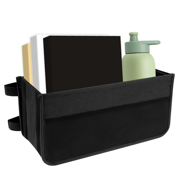 AEVXKHI Walker Basket with Cup Holder, 600D Oxford Cloth Walker Bag, Waterproof Walker Organizer Bag, Foldable Walker Storage Bag, Multi Pocket Walker Storage Pouch for Phone Key Water Cup